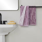 SKL Home Lavender Silhouette 100% Cotton Jacquard 2pc Hand Towel Set, - Image 4