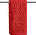 Artoid Mode 1 Pc Red 3D Diamond Grid Jacquard Hand Towels by ArtoidMode