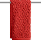 Artoid Mode 1 Pc Red 3D Diamond Grid Jacquard Hand Towels by ArtoidMode