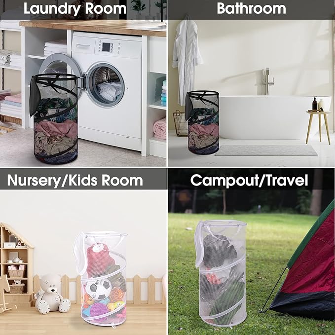 BATTOO 2 Pack Large Collapsible Laundry Basket - Image 8