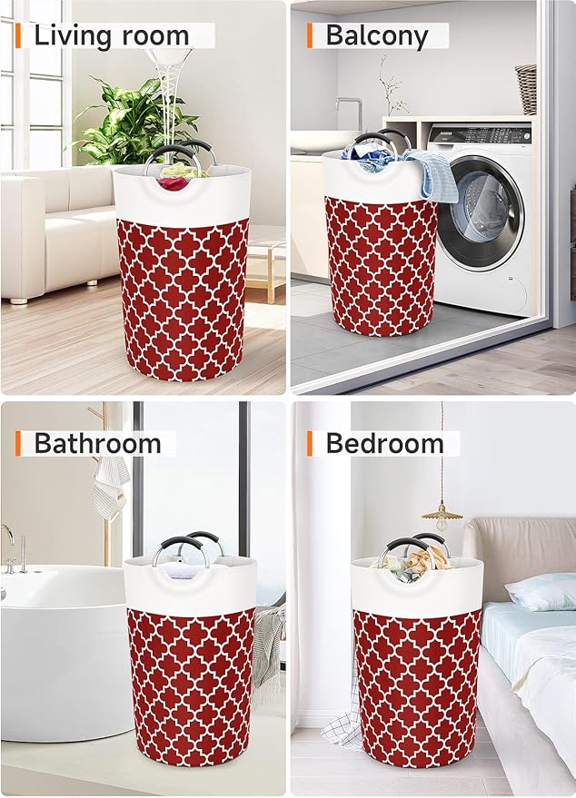 Large Laundry Basket Laundry Hamper Bag Washing Bin Clothes Bag Collapsible Tall - Image 7