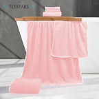 TENSTARS Luxury Silk Hemming Towel Set - Image 2