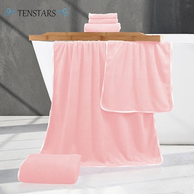 TENSTARS Luxury Silk Hemming Towel Set - Image 2