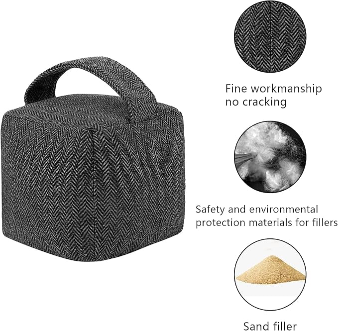 4.4 lbs Heavy-Duty Door Stopper, Decorative Door Stopper, Weighted Fabric Door - Image 3