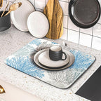Coastal Blue Gray Dish Drying Pad 16 x 18 Inch - Image 5