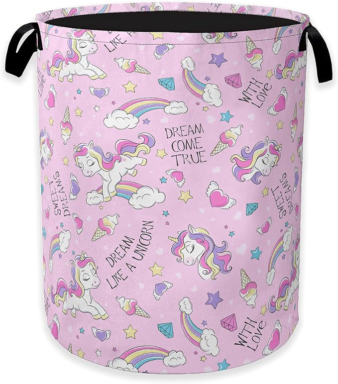 Laundry Hamper, Dreamy Rainbow Portable Collapsible Laundry Room Organization by Unknown