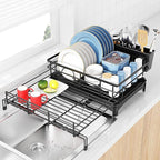 Large Dish Drying Rack, Dish Rack, Dishware Drying, Over Sink & Countertop by COHOSEGE