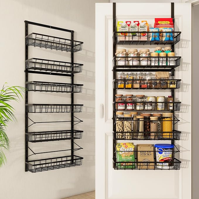 Over The Door Pantry Organizer, Pantry Storage and Organization, 6-Tier by Mefirt
