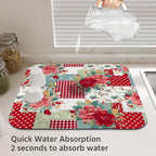 Dish Drying Mat for Kitchen Counter 18x24 Inch, Super Absorbent Dish Drainer Mat - Image 3