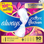 Always Radiant Feminine Pads for Women, Flexfoam Pads by Always