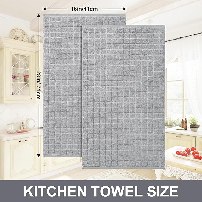 Homaxy Premium Cotton Kitchen Towels 16"x 28", Large Natural Ring Spun 390 GSM - Image 5