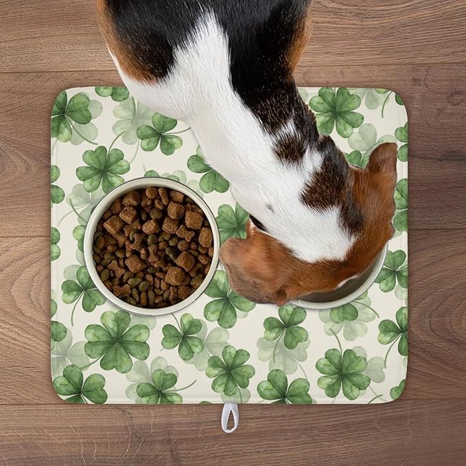 St Patrick's Day Green Clover Dish Drying Mat - Image 8