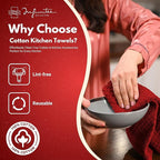 Infinitee Xclusives Premium Kitchen Towels – Pack of 3, 100% Cotton |15 x 25| - Image 2