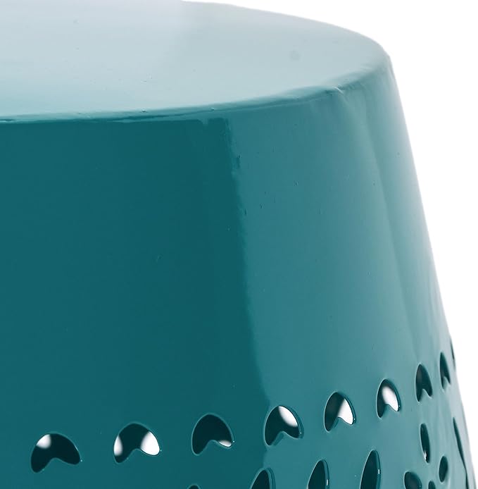 Christopher Knight Home Ruby Outdoor 12" Iron Side Table, Teal - Image 10
