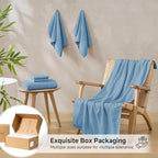 Simple&Opulence 6 Piece Luxury Towel Set, 100% Cotton Bathroom Towels - Image 6