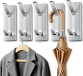 Auxmir Self Adhesive Hooks for Hanging 15lb, Stainless Steel Wall Hooks for by Auxmir