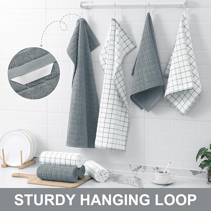 Homaxy Premium Cotton Kitchen Towels 16"x 28", Large Natural Ring Spun 390 GSM - Image 6