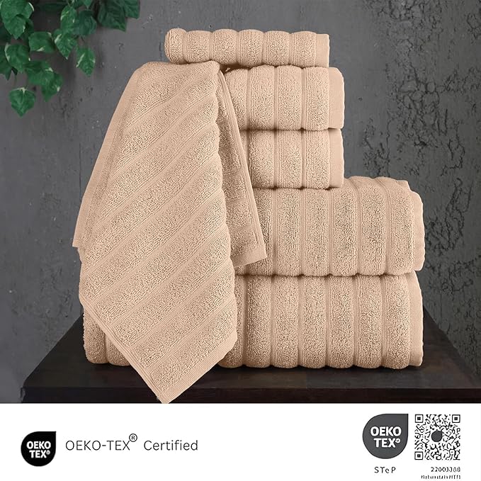 Classic Turkish Towels CTT Luxury 6 Piece Towel Set, 100% Turkish Cotton - Image 3