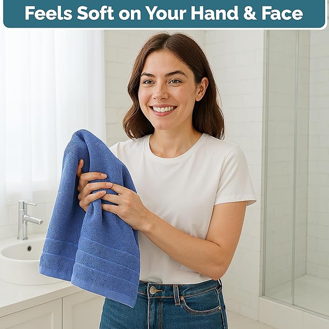 CASA PLATINO Bath Hand Towels for Bathroom - Image 5