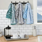 SKL Home Floral Jacquard 100% Cotton 2pc Hand Towel Set, Reversible & Decorative - Image 5