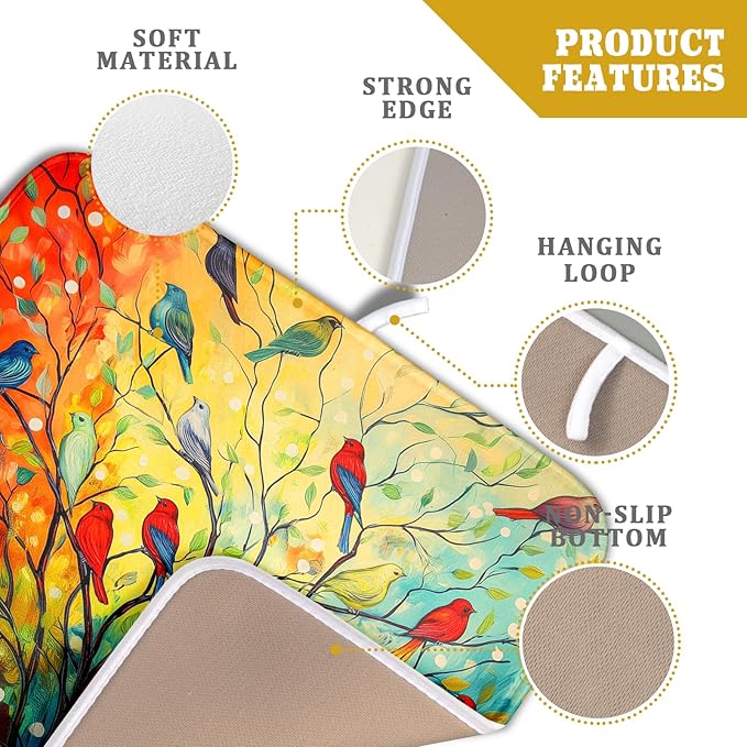 Colorful Spring Tree Bird Dish Drying Mats - Image 4