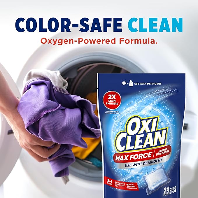 OxiClean Max Force Advanced Stain Remover Power Paks, Color-Safe, Bleach-Free - Image 8