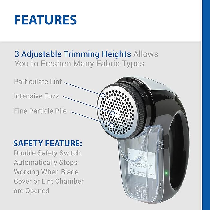 Fabric Shaver with Rechargeable Battery | Bonus Replacement Blade Included | - Image 4