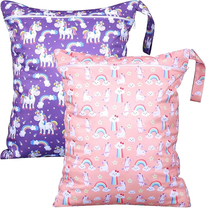 Shappy 2 Pcs Large Travel Laundry Bag Washable Waterproof Wet Dry Large Dirty by Shappy
