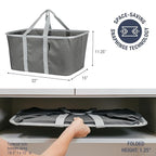 CleverMade Collapsible Laundry Tote 2-Pack – Foldable Carry-All Storage Bin - Image 2