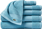Lacoste Heritage Supima Cotton 6-Piece Towel Set, 2 Bath Towels, 2 Hand Towels by LACOSTE