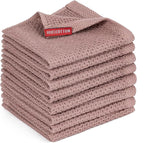 BOOMIBOO 8-Pack Kitchen Dish Cloths, 100% Cotton Waffle Weave, Ultra Soft by BOOMIBOO
