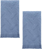 YoulerTex Luxury Decorative Hand Towels Bathroom: 2 Packs 14X30 100% Cotton by YoulerTex