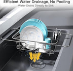 Apartment RV Small Dish Drainer Drying Rack Over The Sink In Stainless Steel - Image 5