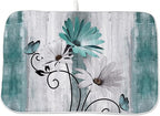 Floral Dish Drying Mat 18x24 Inches by OFIRD