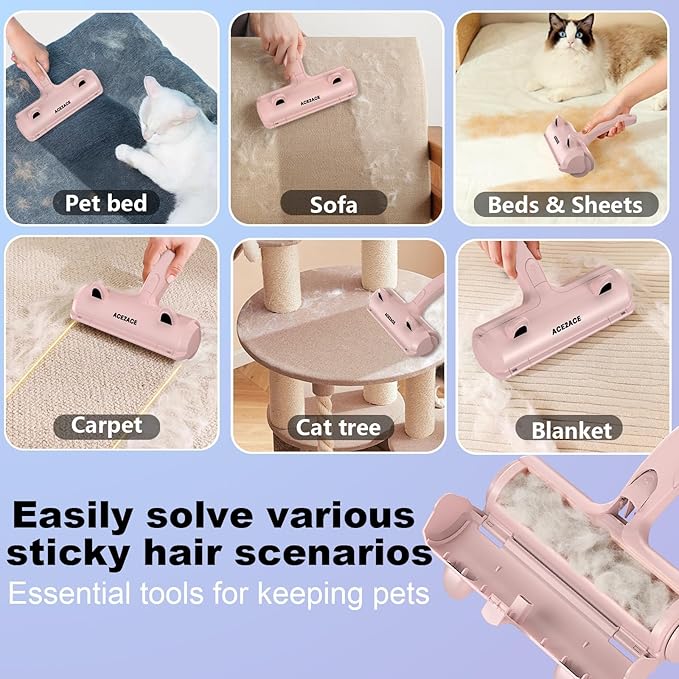 ACE2ACE Pet Hair Removal Tool, Lint Roller Brush - Image 5