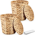 Ctosree 2 Pcs Wicker Trash Can Basket Woven Waste Basket by Ctosree