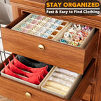 SpaceAid Underwear Drawer Organizer, 4 Pack Dresser Organizer Bins - Image 4