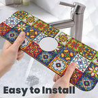 Talavera Mexican Tiles Mexico Kitchen Sink Splash Guard Faucet Mat Super - Image 6