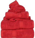 SUPERIOR Solid Egyptian Cotton Towel Set, Washcloths 13” x 13”, Hand Towels 20” by SUPERIOR