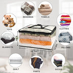 4Pack Clear Blanket Storage Bags, Vinyl Comforter Clothes Storage Closet - Image 2