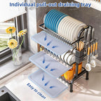Dish Drying Rack 3 Tier Large Capacity Kitchen Dish Draining Rack Countertop - Image 4