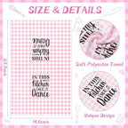 R HORSE Cute Pink Kitchen Towel Set 5Pcs Pink Check Kitchen Dishcloth Absorbent - Image 2