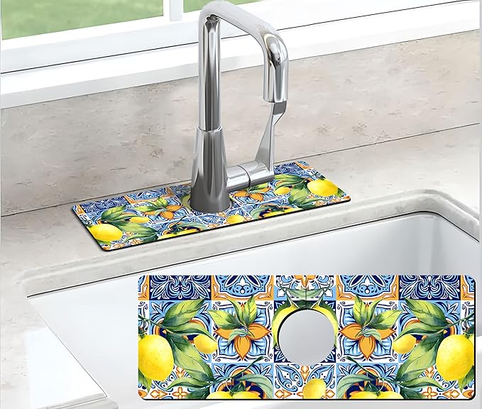 Kitchen Sink Splash Guard Faucet Mat Super Absorbent Fast Drying Mat Sink - Image 6