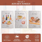 Maison d' Hermine Kitchen Towels Set of 3 100% Cotton 27.50" x 20" Reusable - Image 2