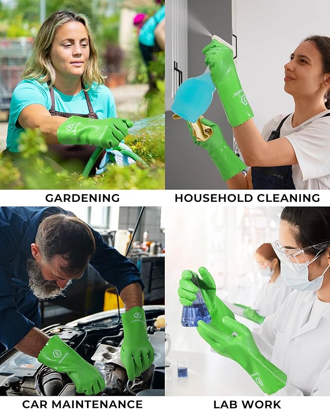 HANDLANDY Chemical Gloves, Heavy Duty Cleaning Gloves - Image 6