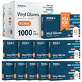Ridex Disposable Gloves, Latex-Free Clear Vinyl, 1000-Count, All-Purpose by Ridex