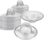 40 pcs Heavy Duty Stainless Steel Slop Basket Filter Trap, 2.75" Top / 1" Mesh by BESSEEK