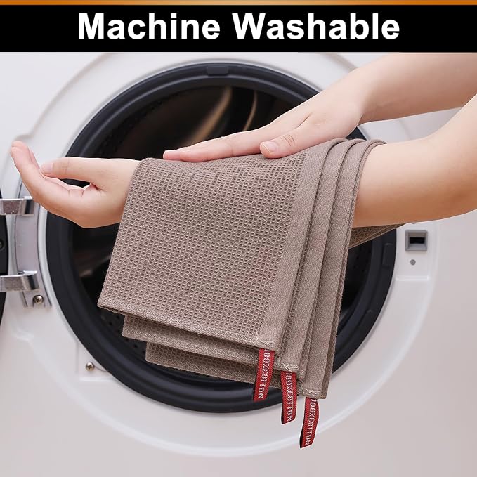 Homaxy 100% Cotton Waffle Weave Dish Cloths - Image 5