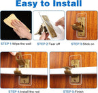 Antimbee 6-Pack No Drill Needed Curtain Rod Holders Brackets, Self Adhesive Rod - Image 5
