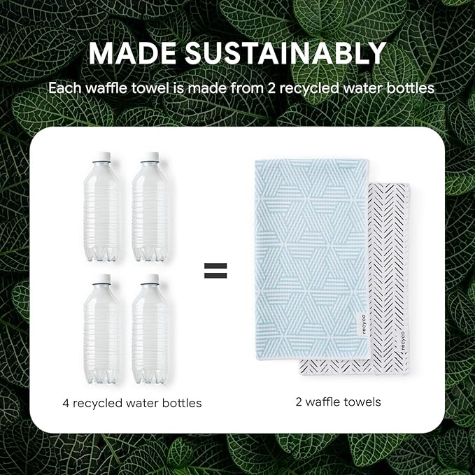 RECYCO Waffle Kitchen Towel Set of 2 - Image 5